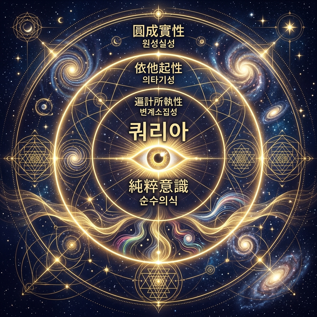 쿼리아(Qualia)와 순수의식 현대 지성과 동양 유식철학의 교차점 인포그래픽 도해